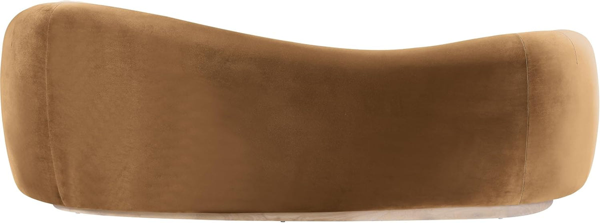 Meridian Gustavo Art Deco Velvet Loveseat