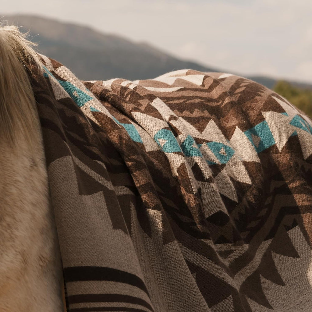 Aztec Sherpa-Lined Throw Blanket