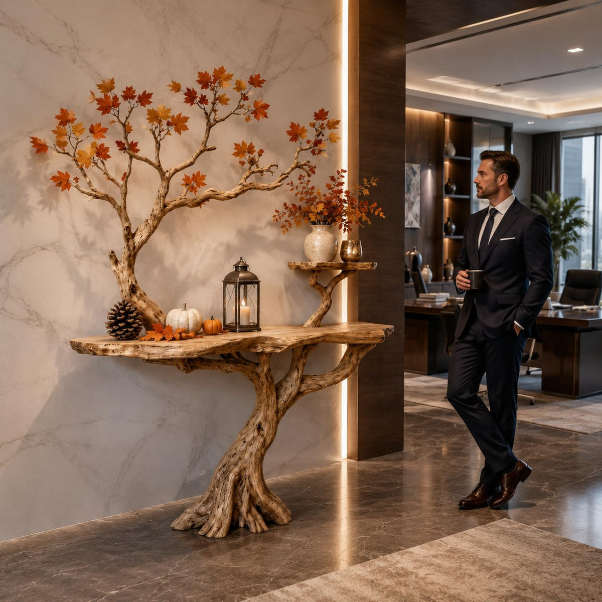 Tree Branch Wood Console Table