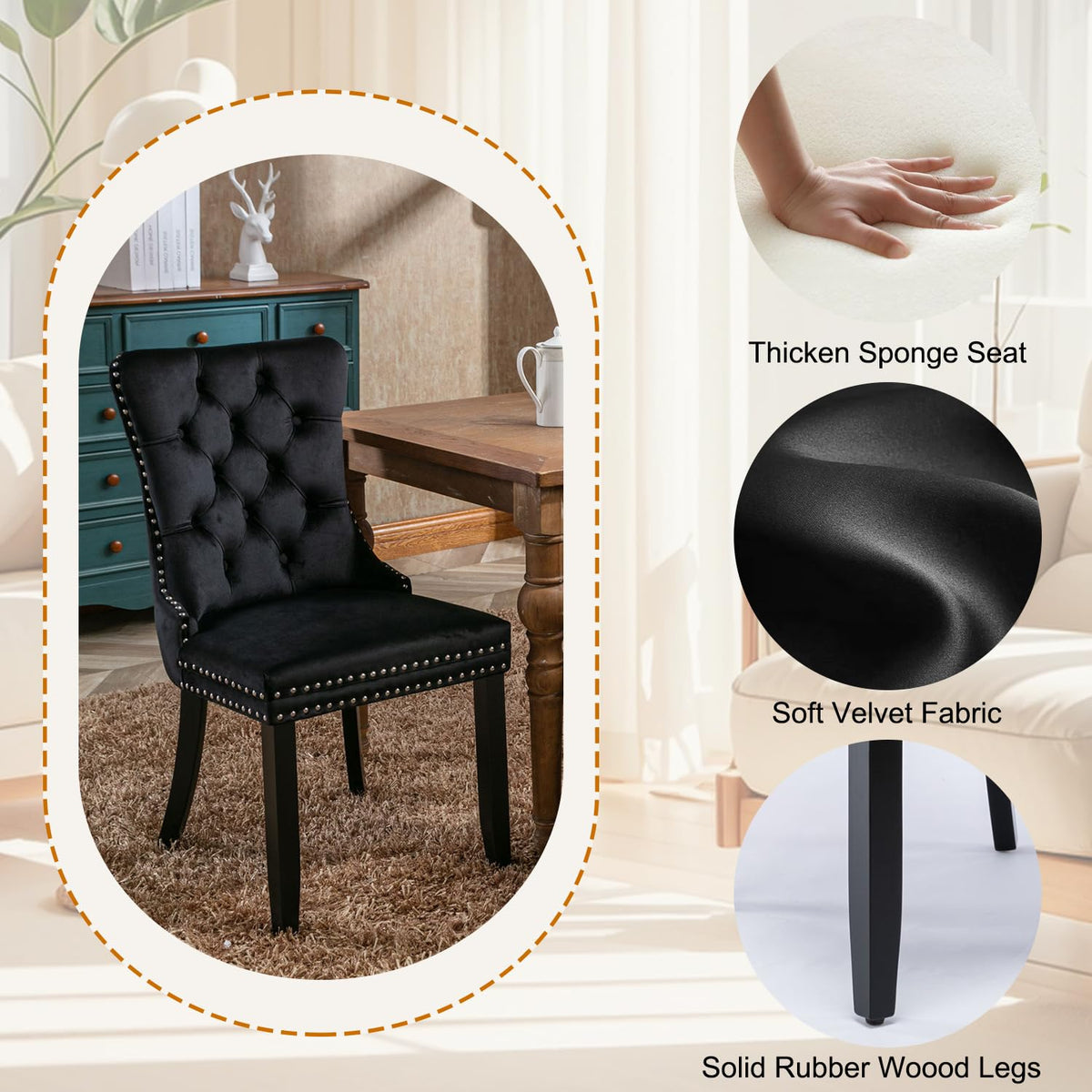 Extendable Oval Dining Table Set