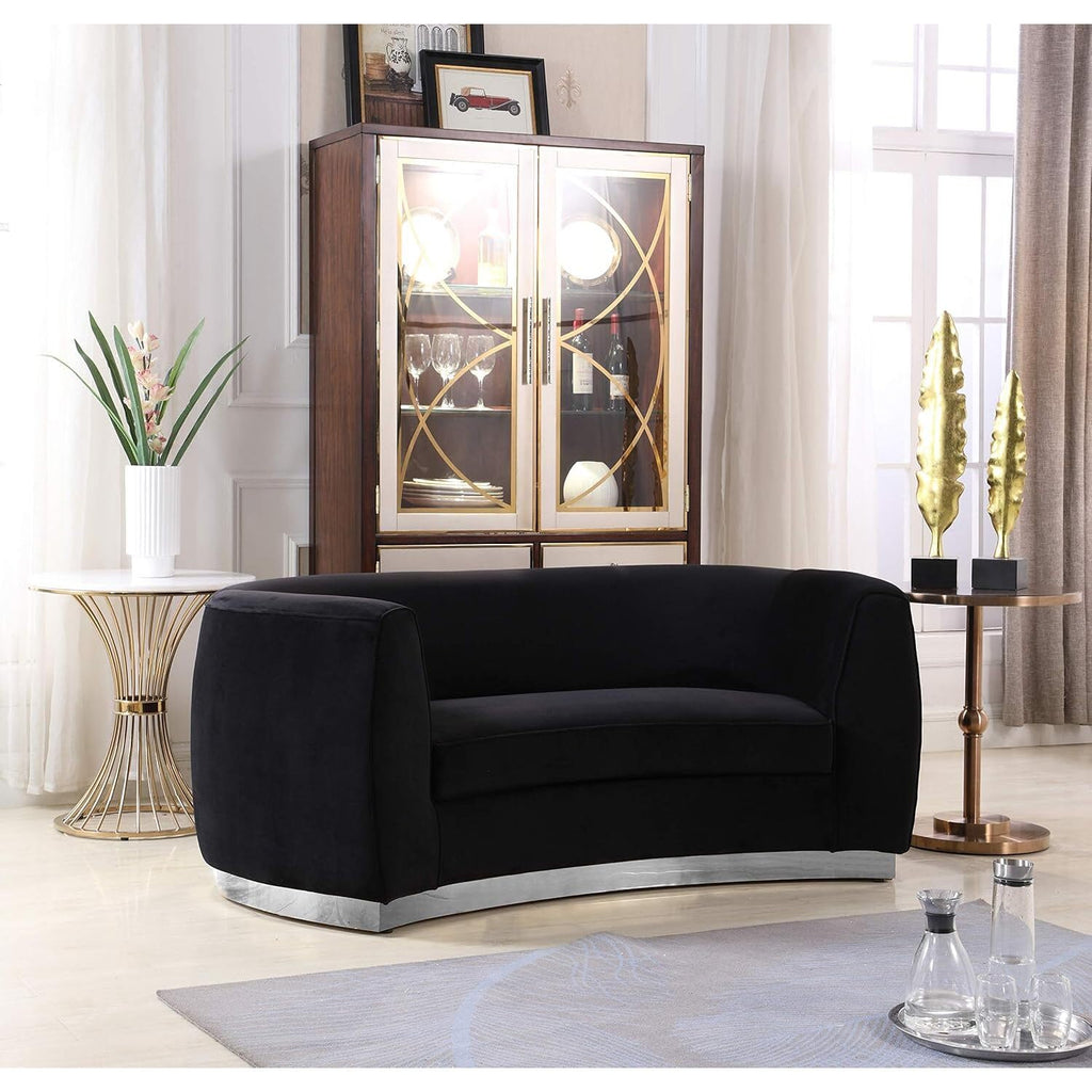 Maykoosh Velvet Accent Chair - Modern Living Room Upholstered Seating with Steel