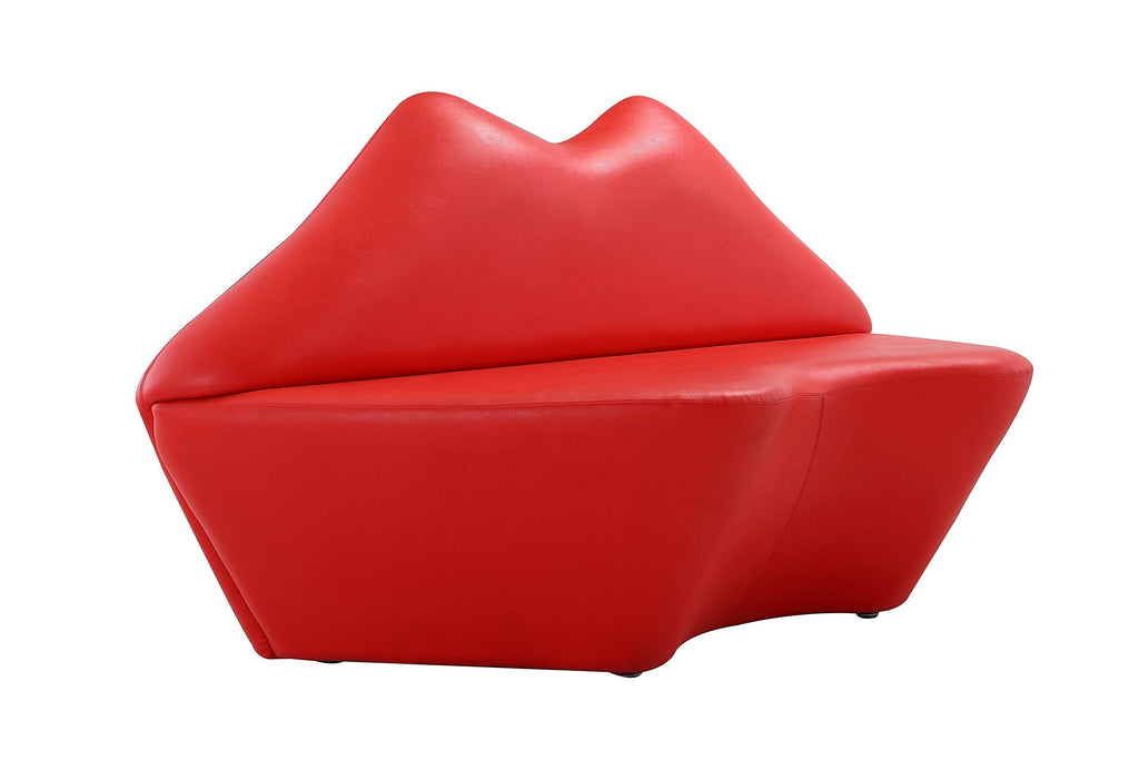 Manhattan Comfort Kiss 61.8" Vegan Leather Loveseat Stylish Modern Design Perfect