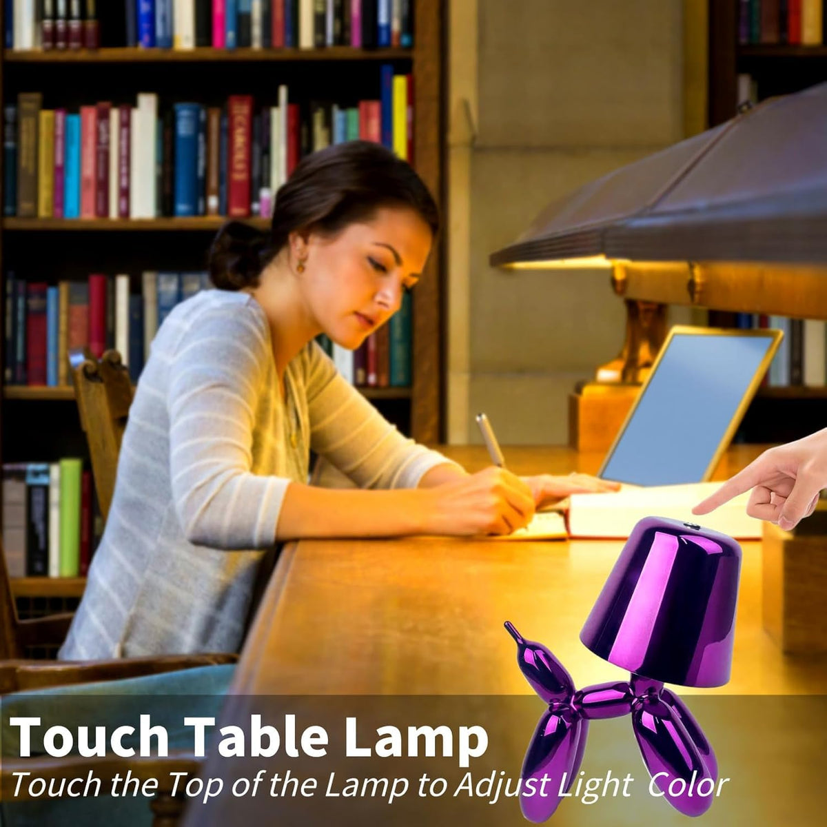 Bedside Touch Control Table Lamp LED Desk Lamp 3 Way Dimmable Modern Night Light for Home Living Room Office Decor
