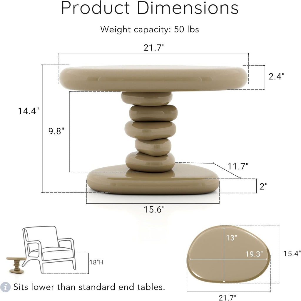 Kavren Oval Low Coffee Table Set