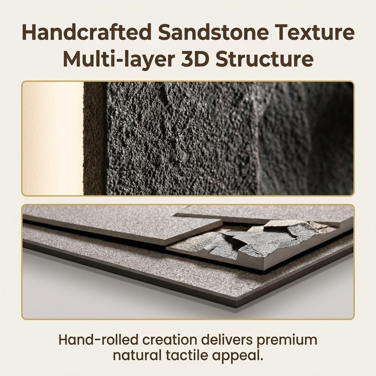 3D Sandstone Wall Art with LED Lighting