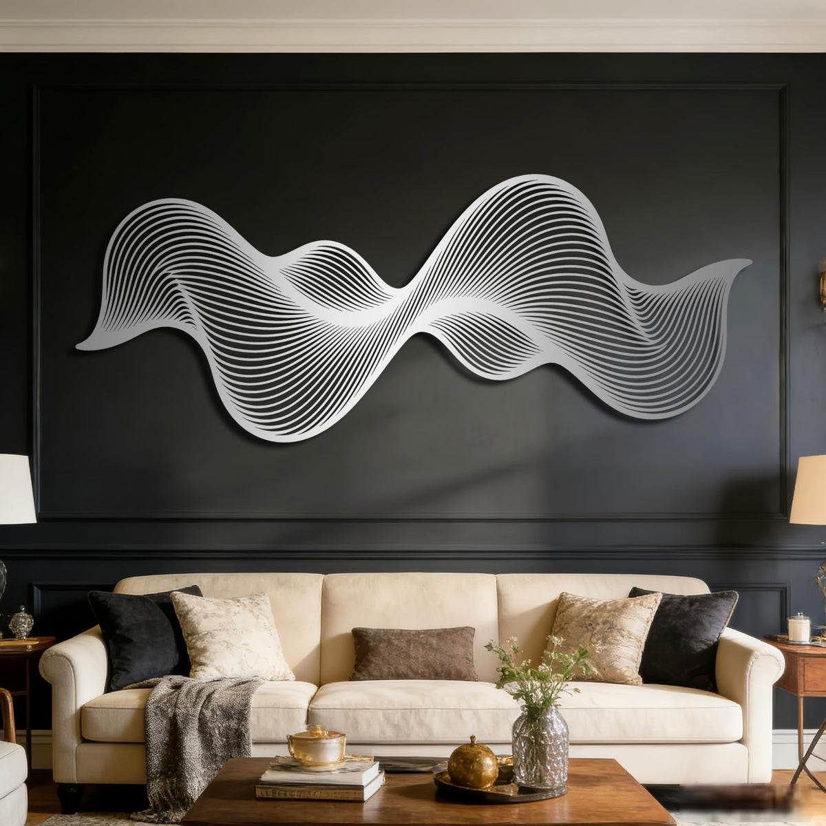 Geometric Metal Line Wall Art