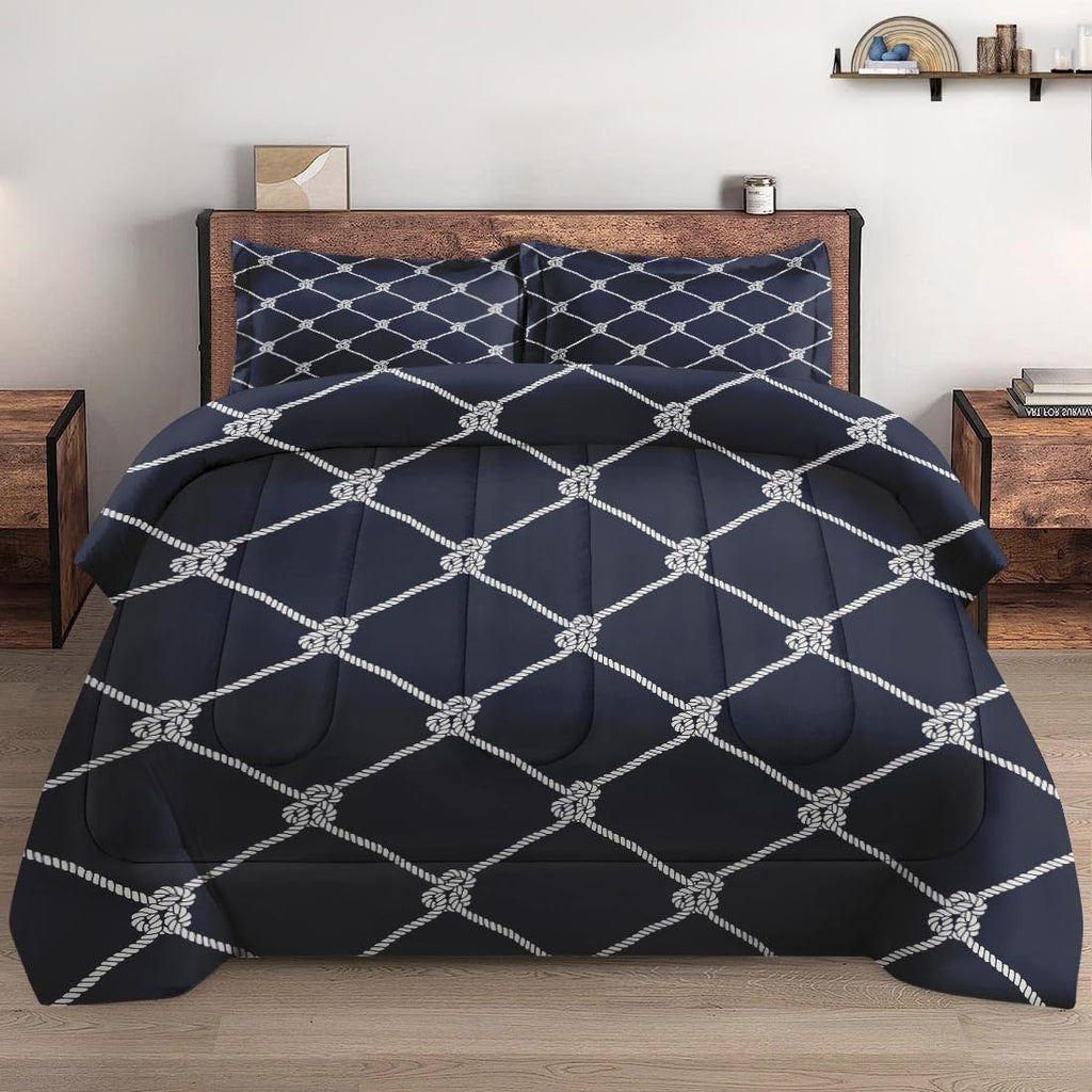 Pamnest Queen Comforter Set, 3 Pieces African Floral Bedding, All Season