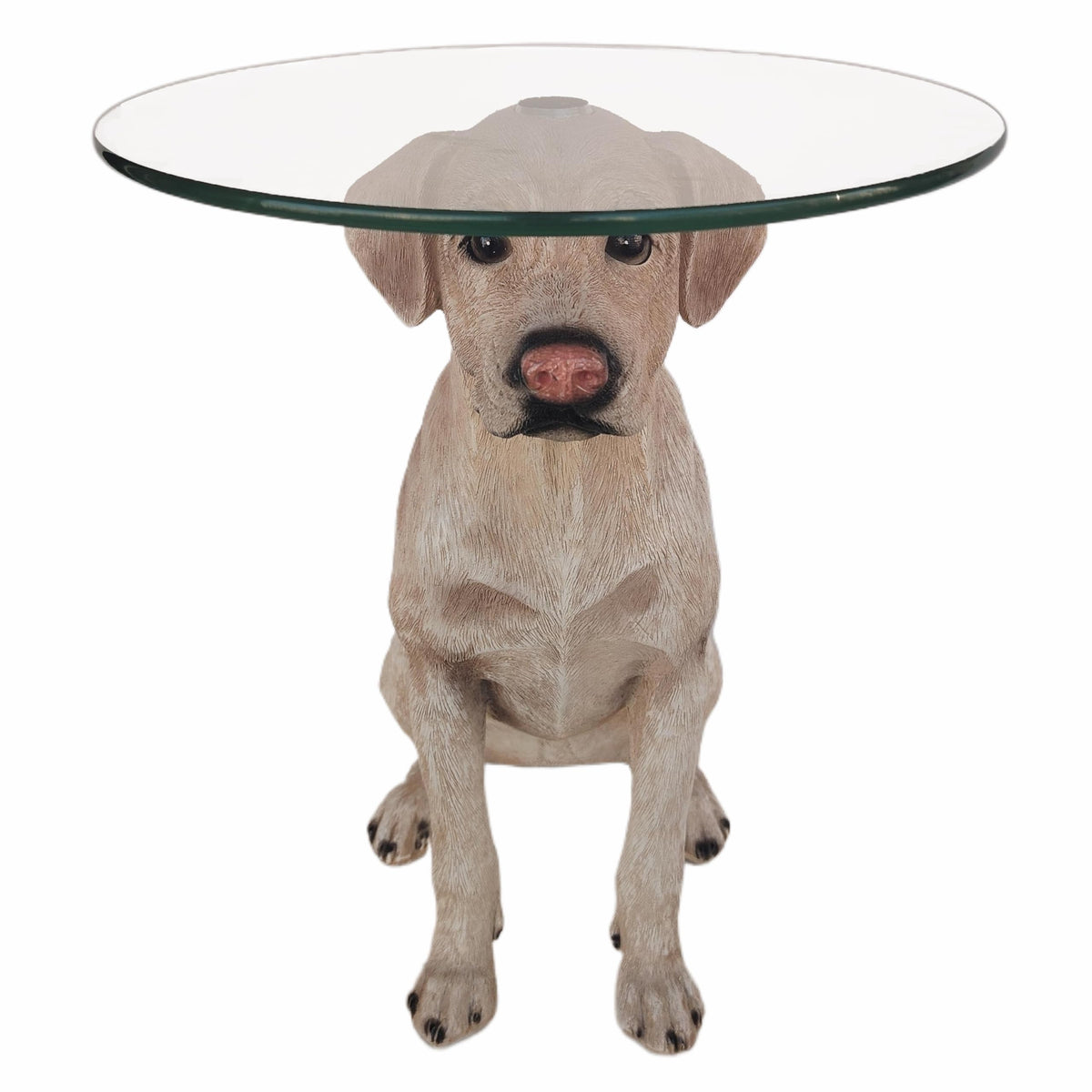 Animal Resin Side Table with Tempered Glass Top