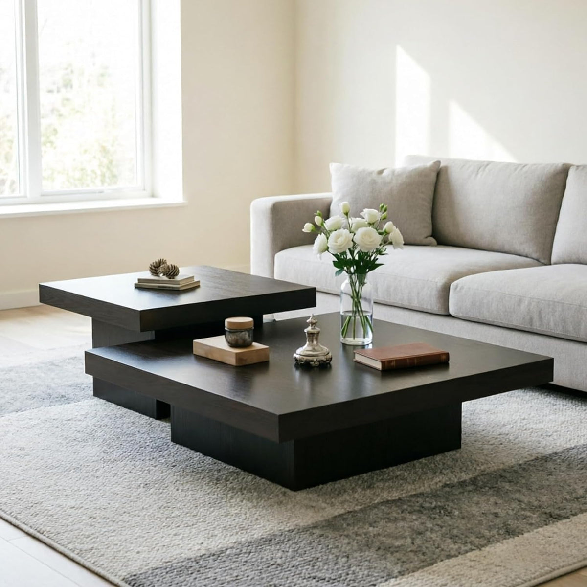 Square Nesting Coffee Table Set
