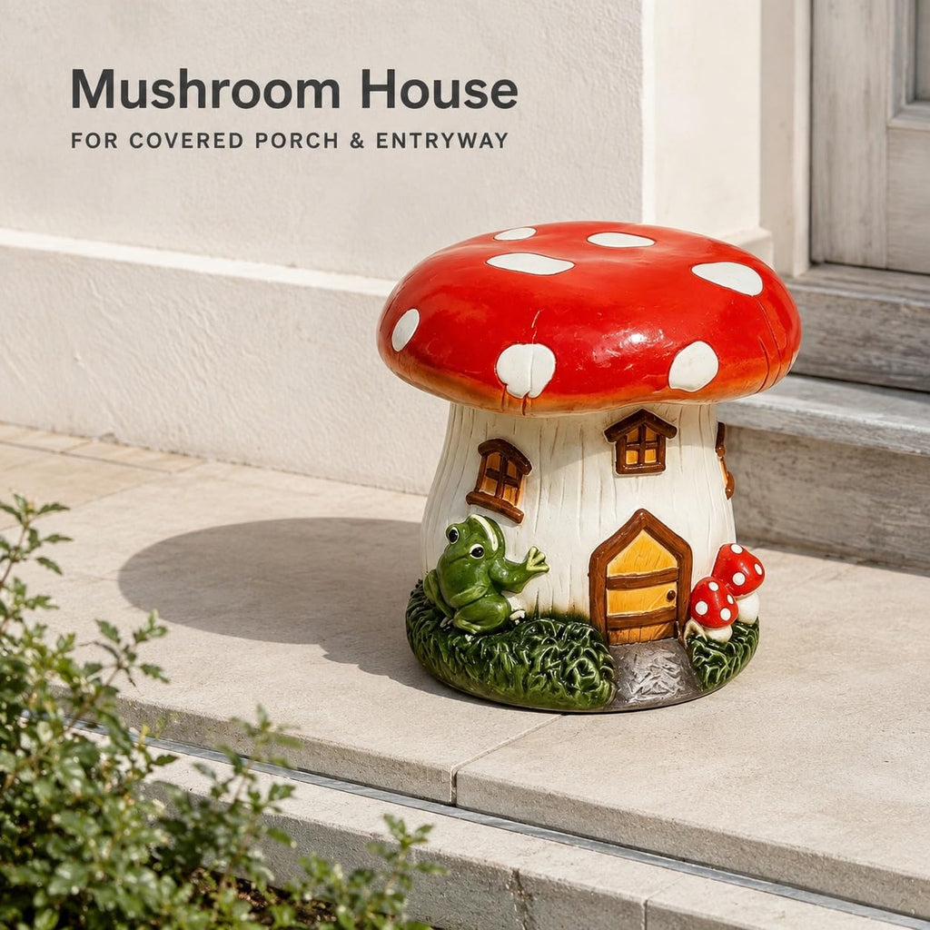Corn Cob Plant Stand Indoor and Outdoor Resin Garden Stool Drum Seat Accent