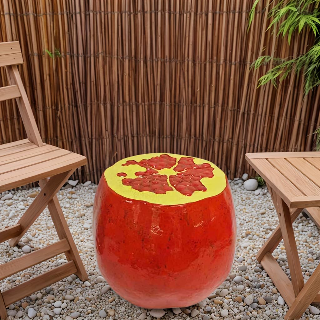 Fruit-Inspired Stool,End Table:Multi-Functional Furniture–as Seating,Stylish Side Table,Home Decor Plant Stand (Yellow Lemon, Inches, 14.17, Inches, 12.60, Inches, 12.60)