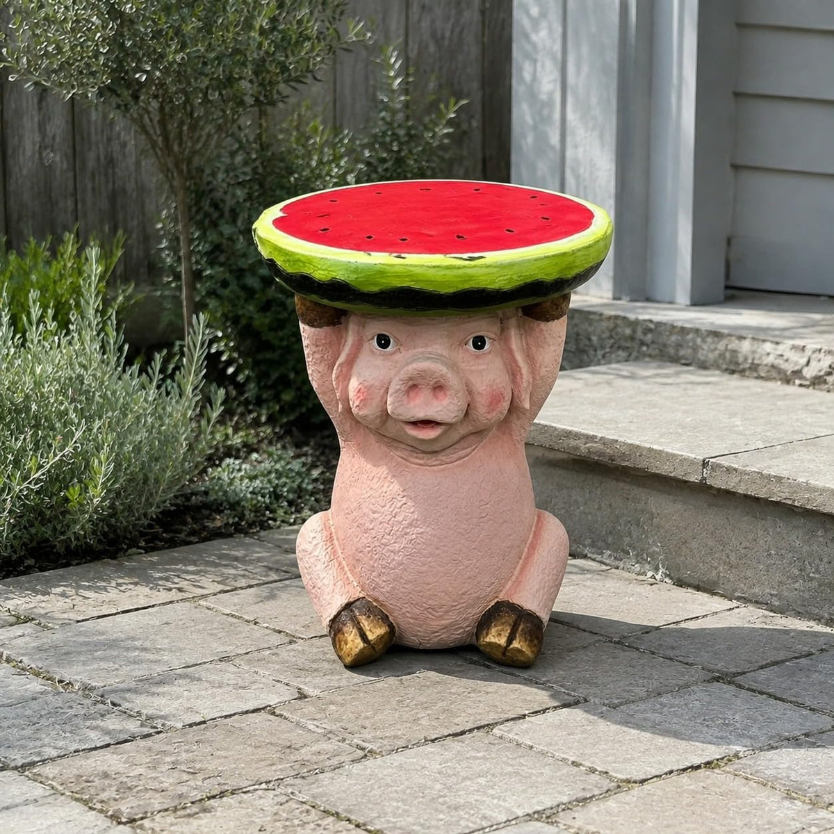 Corn Cob Plant Stand Indoor and Outdoor Resin Garden Stool Drum Seat Accent
