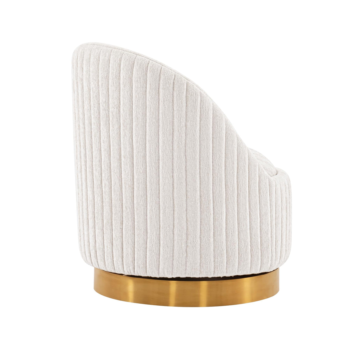 Manhattan Comfort Leela Modern Swivel Accent Chair in Luxurious Boucle Upholstery
