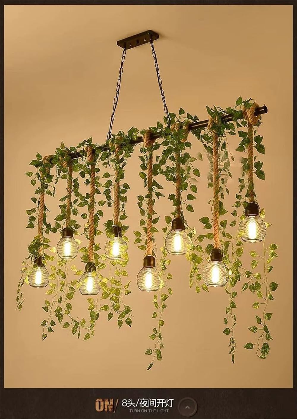 American Pastoral Restaurant Pendant Light LED Retro Creativity Hemp Rope Music