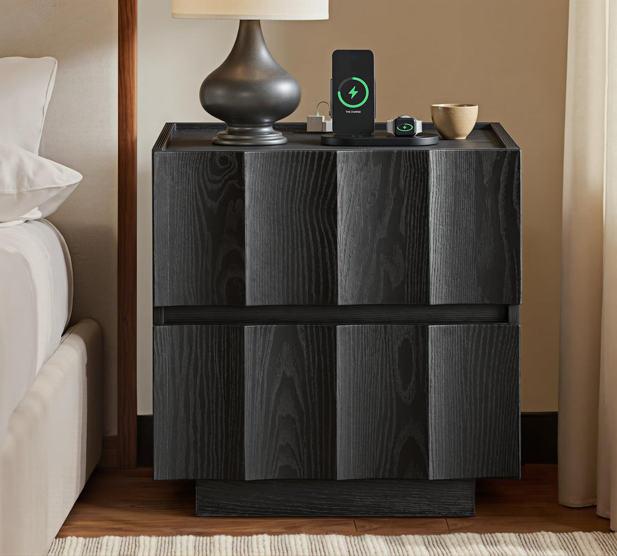 Fluted Charging Nightstand