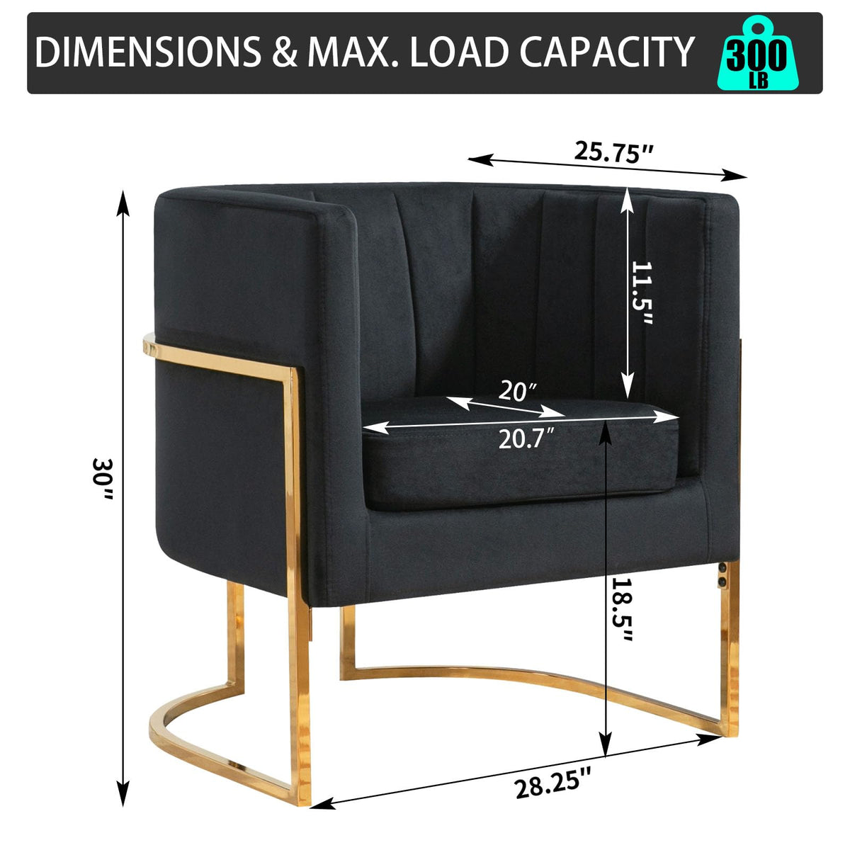 Velvet Barrel Accent Chair with Pillow