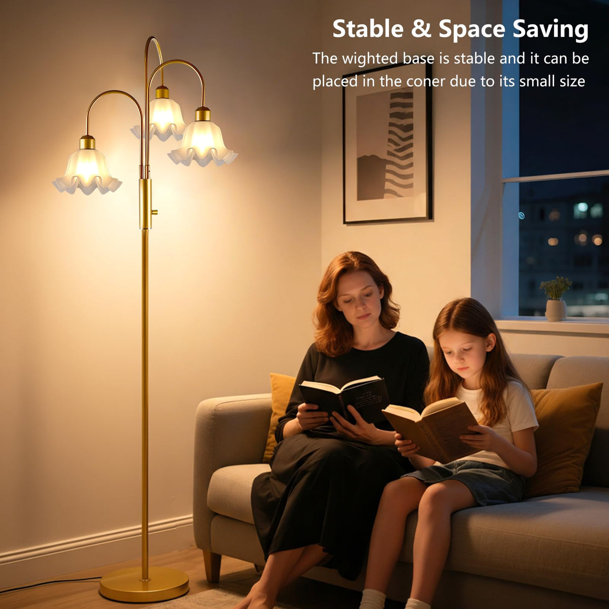 3 Globe Dimmable Tripod Floor Lamp