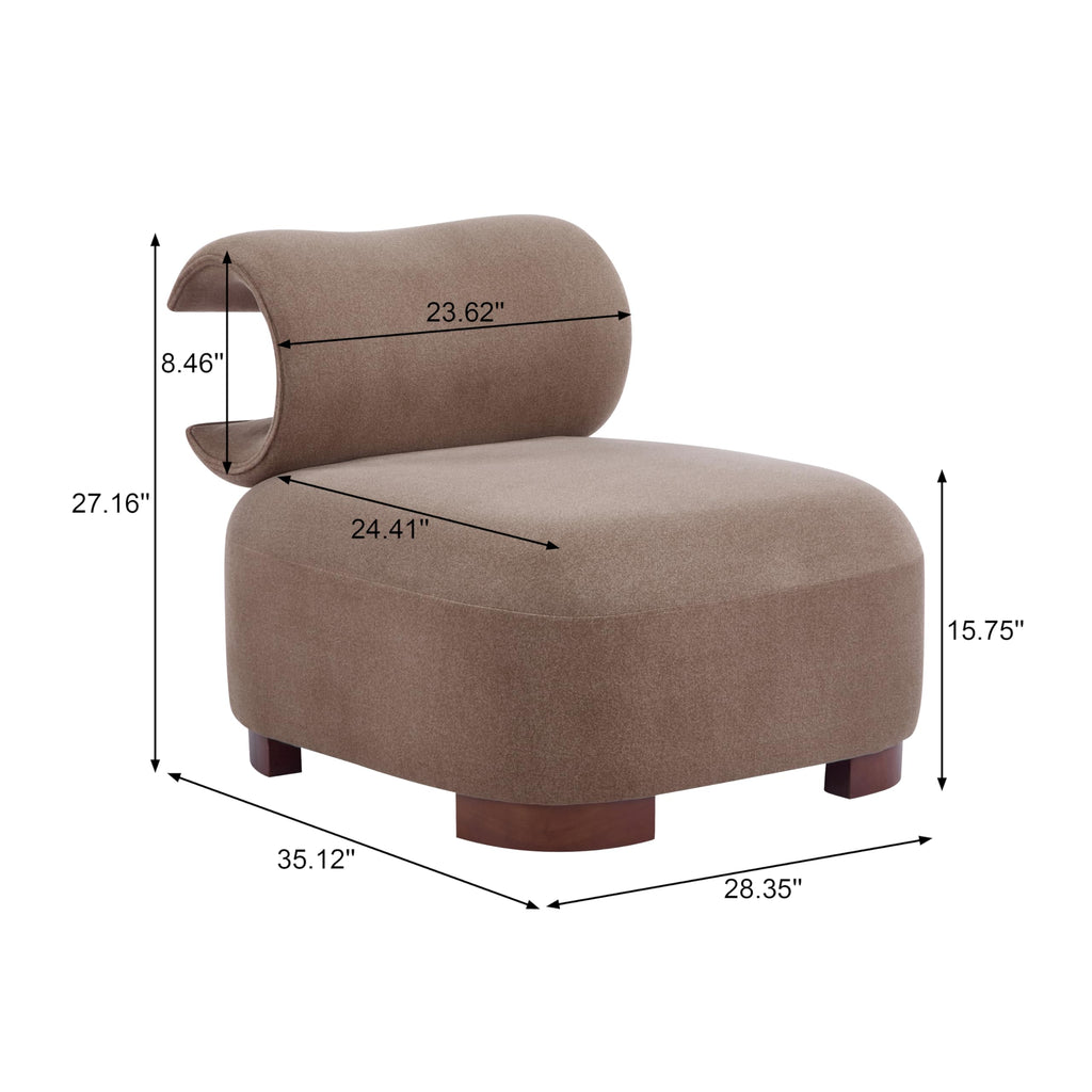 Merax Modern Accent Chair with Pet Cave & Storage