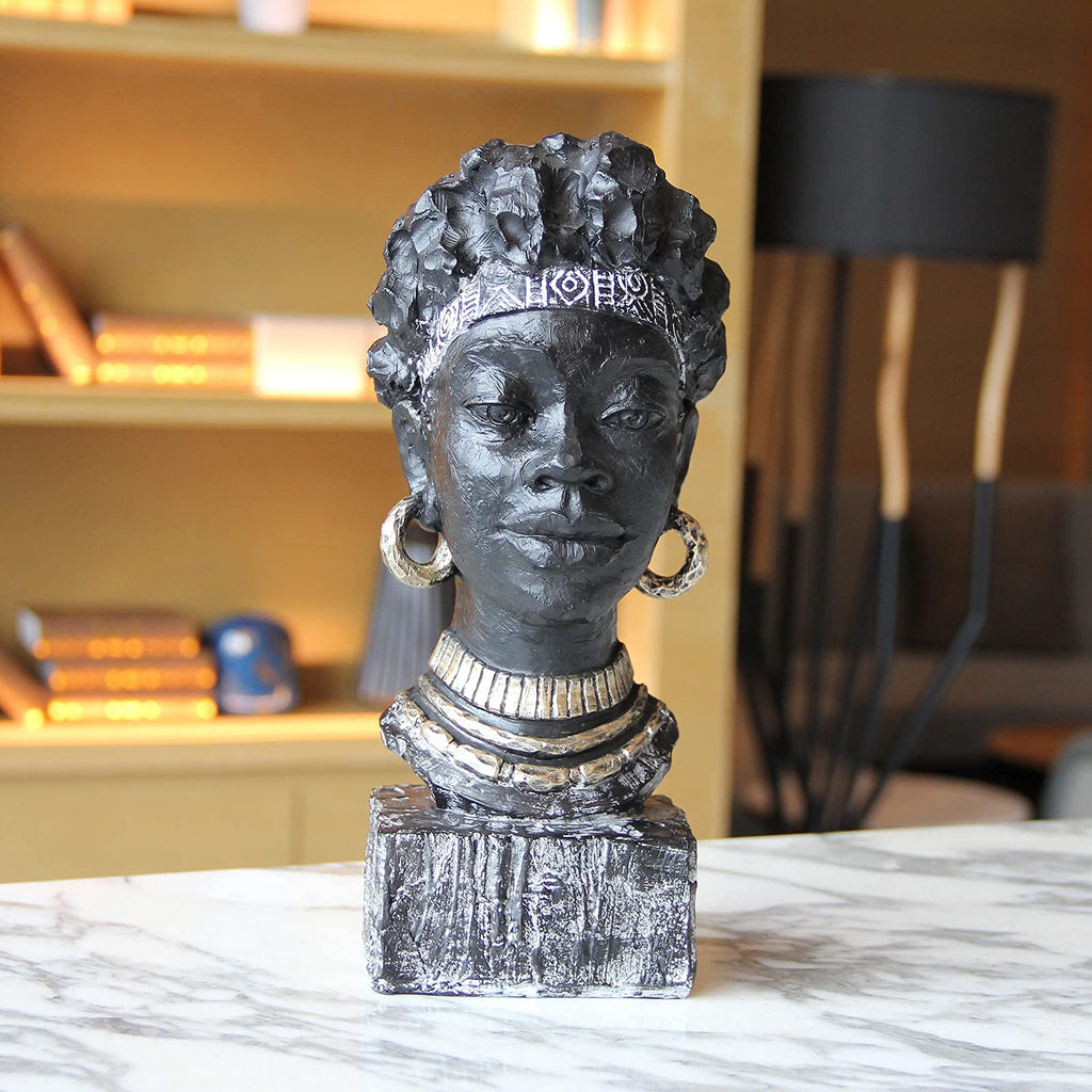 Leekung African Statues for Home Decor, African Art Sculptures Man Statue