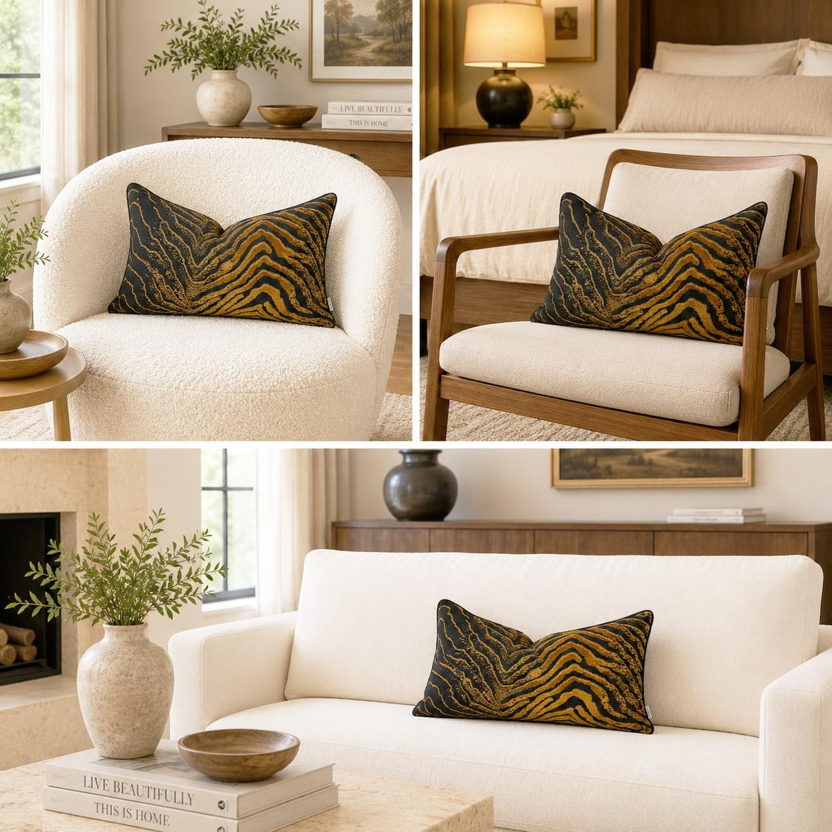 Velvet Animal Print Pillow Cover