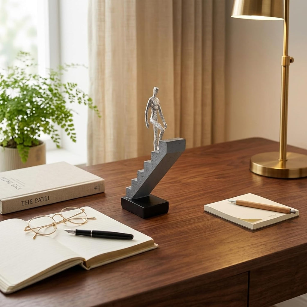 Silver Climbing Man Figurine