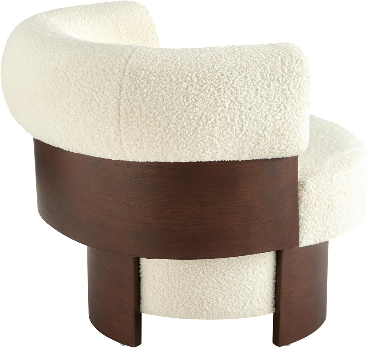 Bouclé Swivel Barrel Accent Chairs – Set of 2