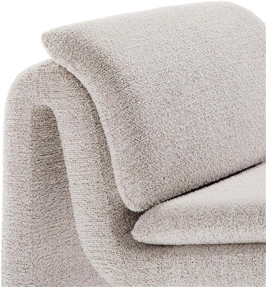 MAKLAINE Boucle Fabric Upholstered Armless Accent Chair