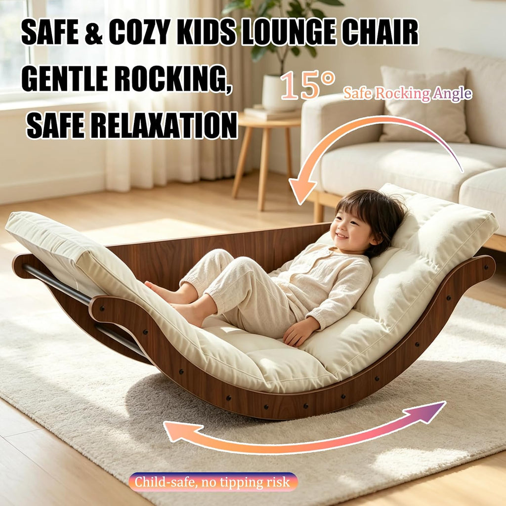 Curved Rocking Lounge Chair for Living Room