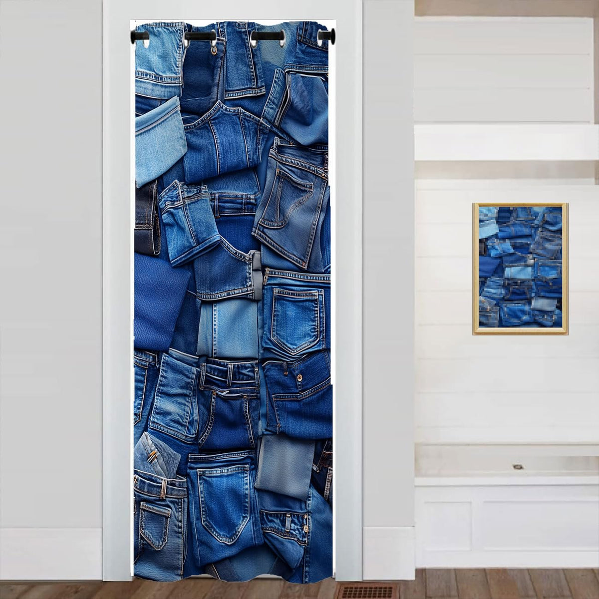 Cowhide Print Door Curtain Panel