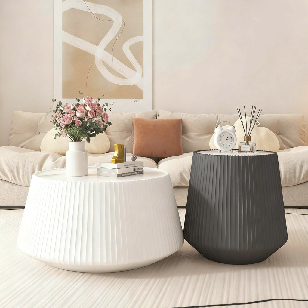 Black Drum Nesting Coffee Table Set