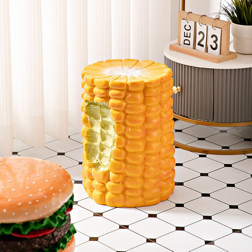 Hand-Painted Corn-Shaped Resin Stool