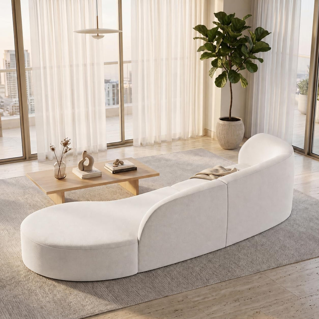 110 Inch Sectional Sofa with Deep Seat Right