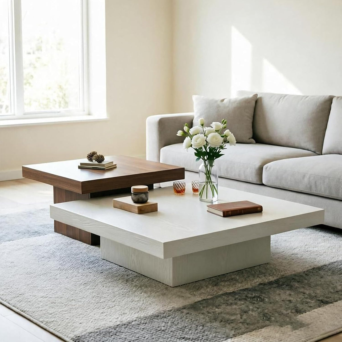 Square Nesting Coffee Table Set