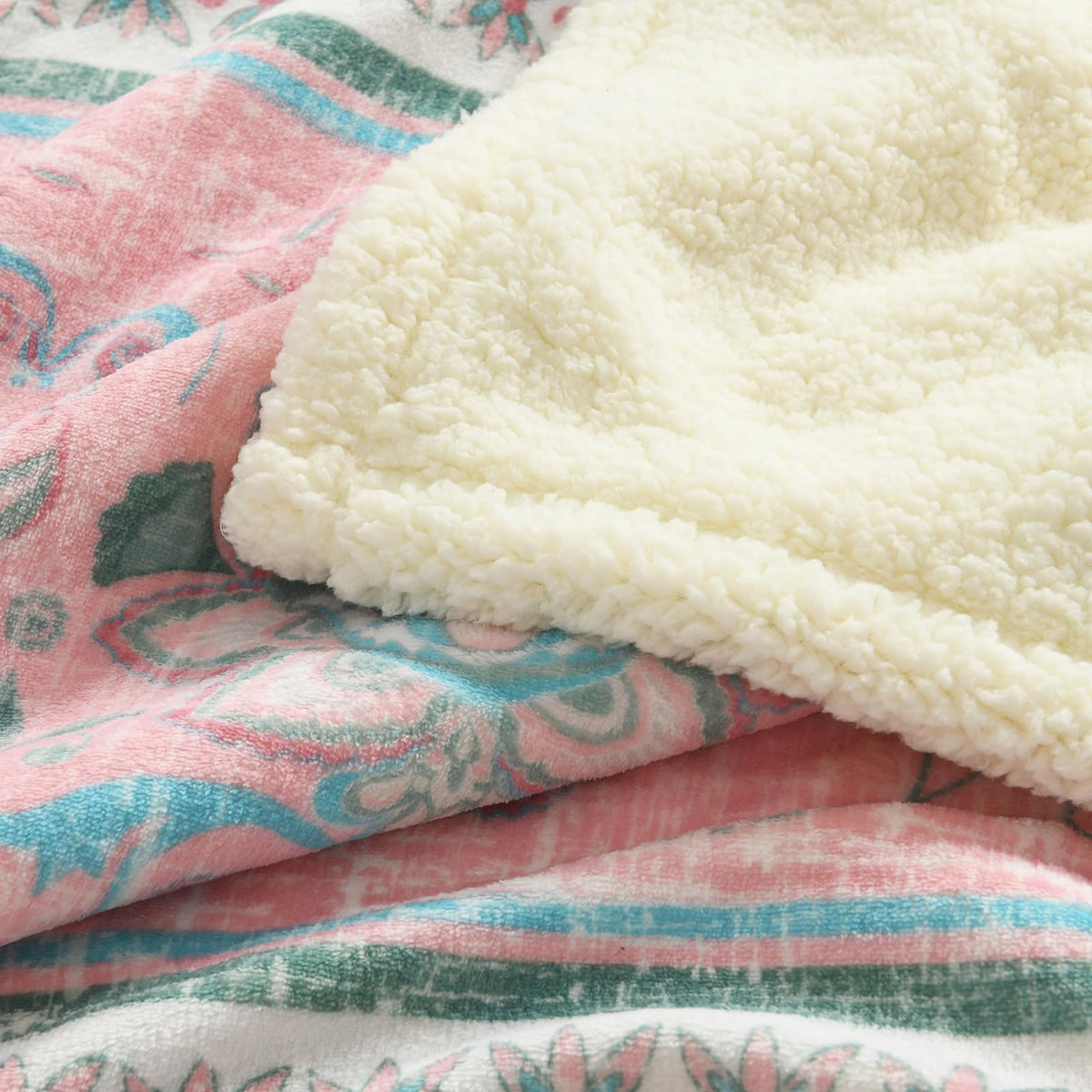 Aztec Sherpa-Lined Throw Blanket