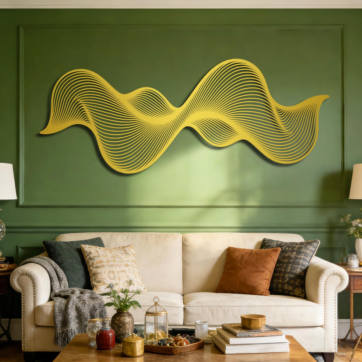 Geometric Metal Line Wall Art