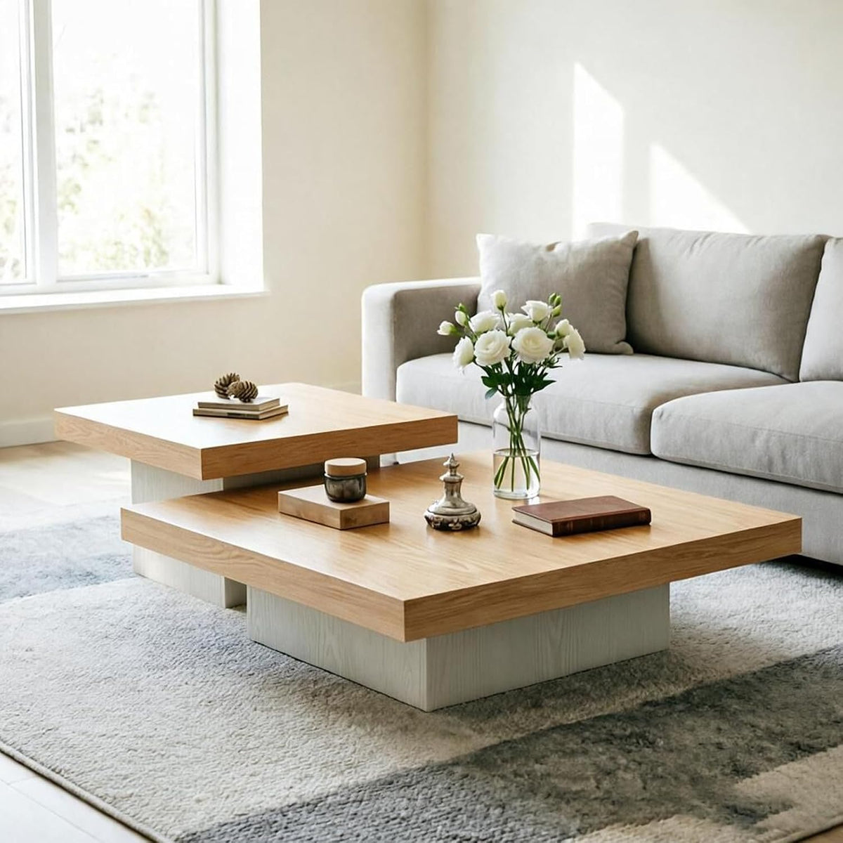 Square Nesting Coffee Table Set