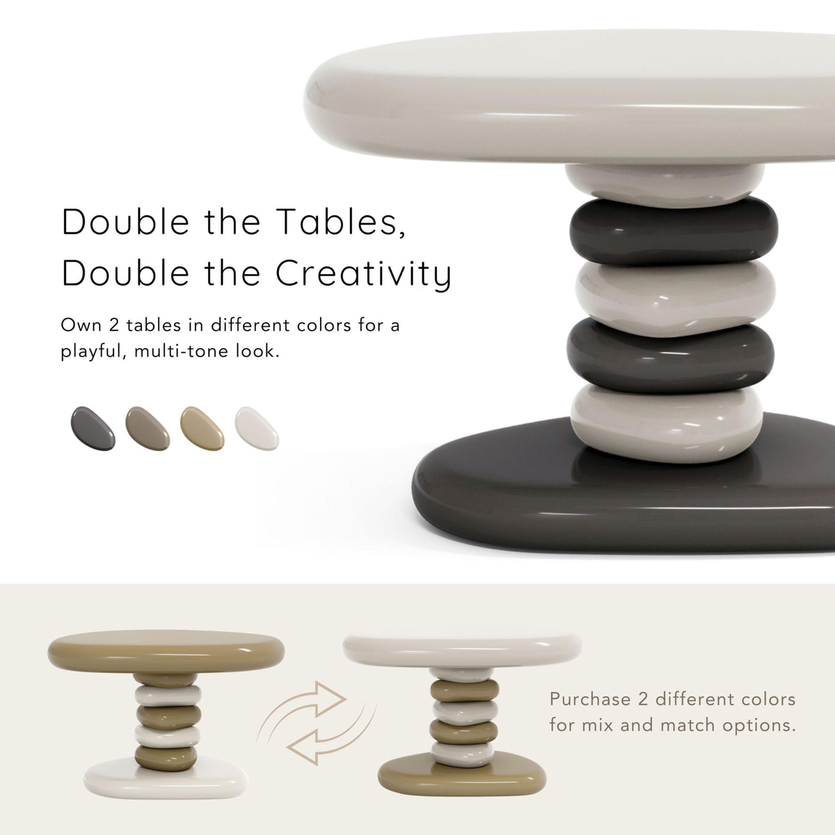 Kavren Oval Low Coffee Table Set