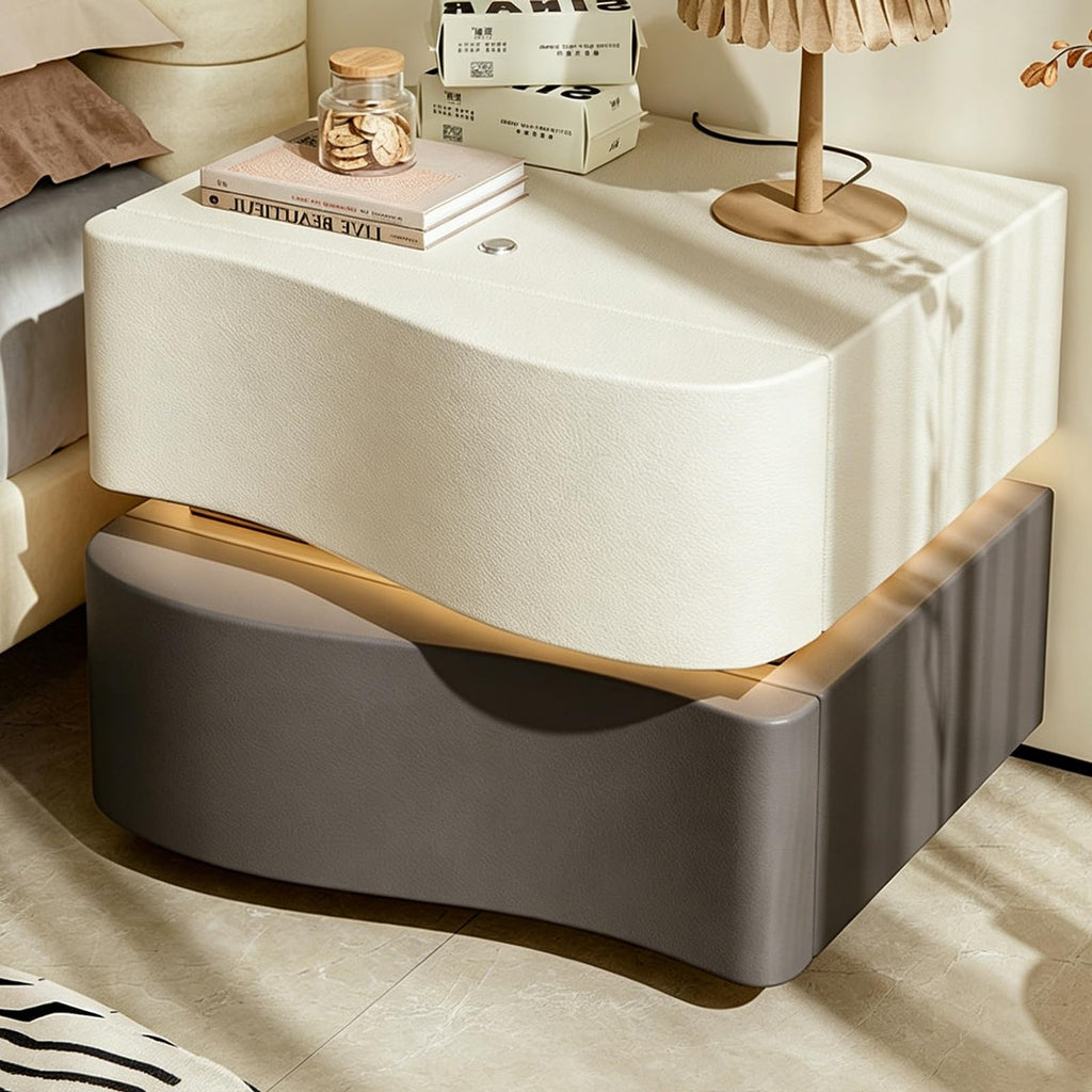 Fluted Touch-Light Nightstand