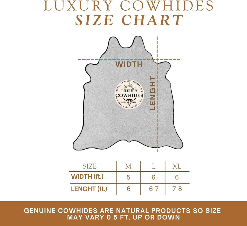 Sunshine Cowhides 100% Genuine Grey Beige Cowhide Rug - Modern Style Animal Skin