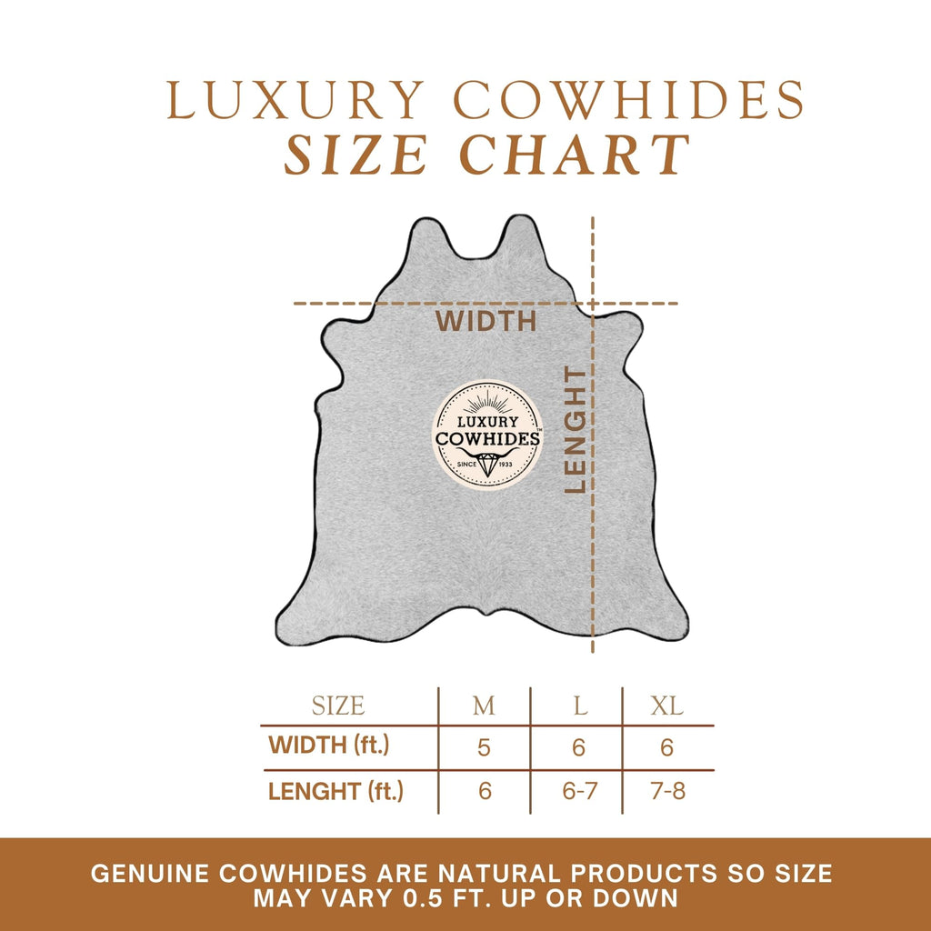 Sunshine Cowhides 100% Genuine Grey Beige Cowhide Rug - Modern Style Animal Skin
