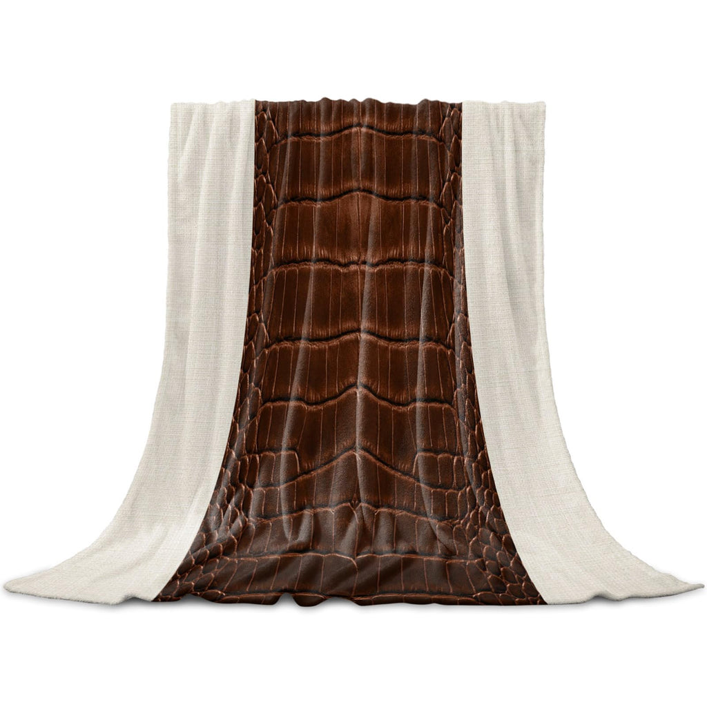 Western Cow-Print Flannel Throw Blanket