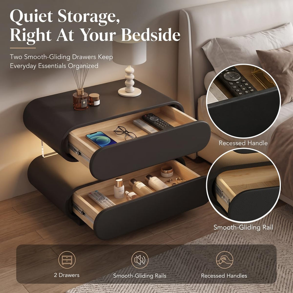 Floating Crystal End Table Auto Sensor Light