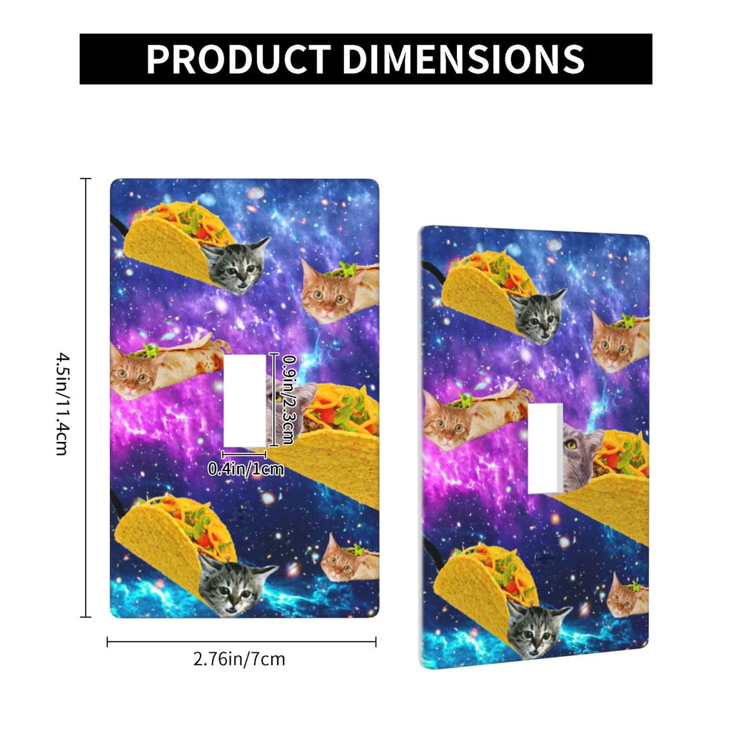 Cartoon Ice Cream Cone With Dripping White Glaze And Wafer Decor Print Light Switch Plate Cover Plastic Wall Plates (Single Gang Electrical Switch Duplex Outlet Cover)
