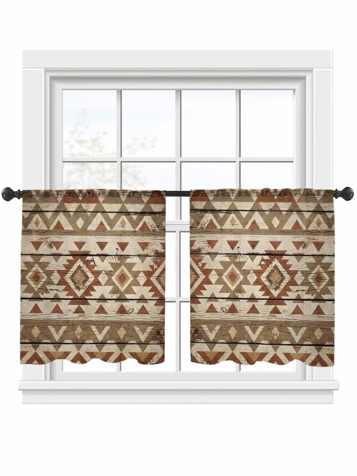 Zigzag Tribal Sheer Curtains, Set of Two
