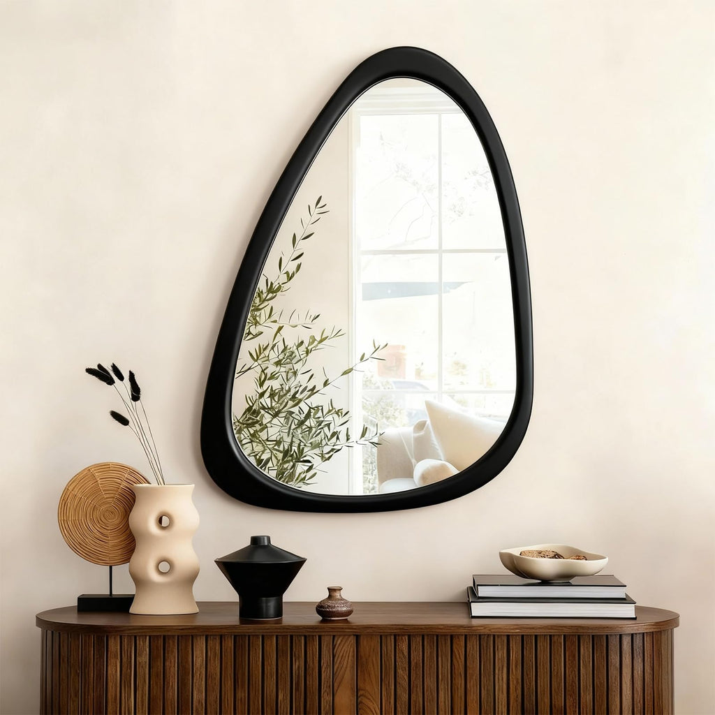 Solid Wood Irregular Full-Length Mirror