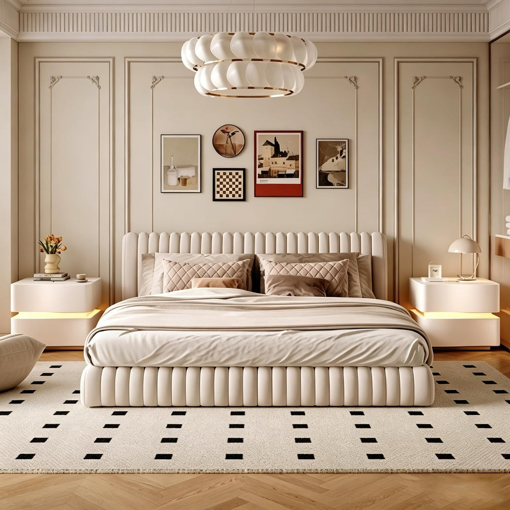 Fluted Touch-Light Nightstand