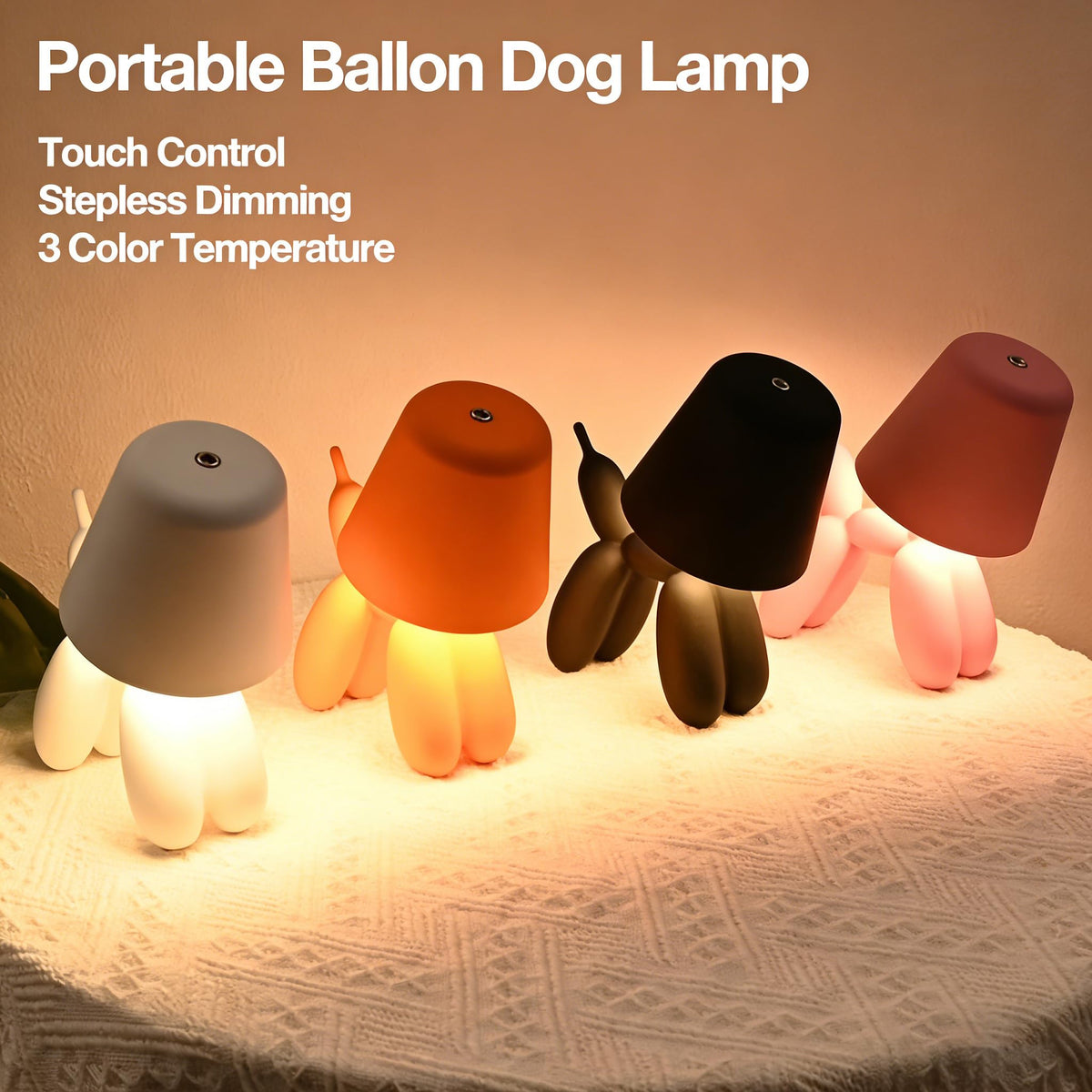 Bedside Touch Control Table Lamp LED Desk Lamp 3 Way Dimmable Modern Night Light for Home Living Room Office Decor