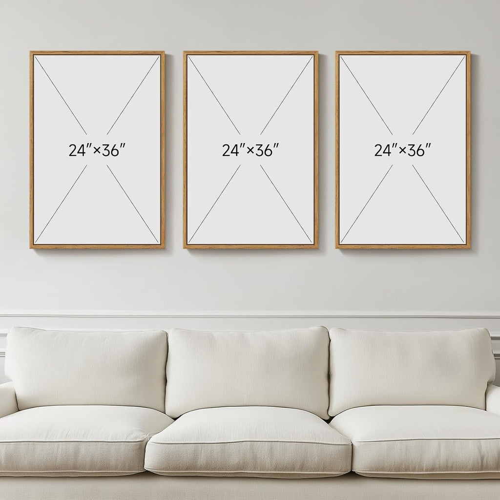 Framed Neutral Tree Ring Wall Art