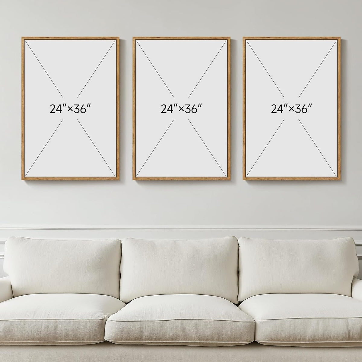 Framed Neutral Tree Ring Wall Art