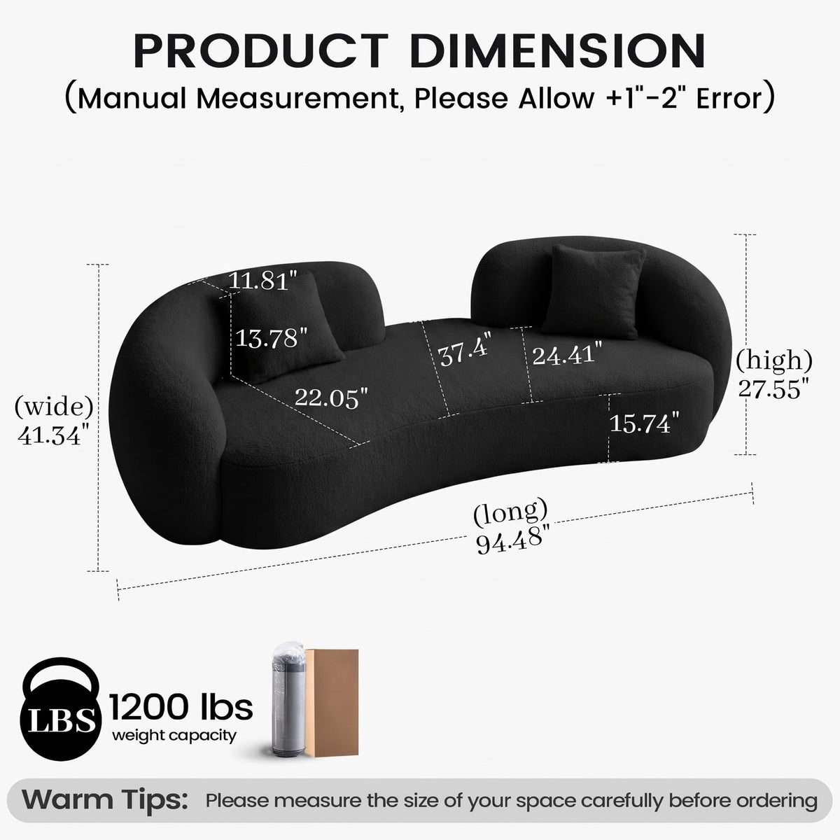 Curved Cream Style Sofa Living Room 2026 new Small Apartment Simple Modern Beauty